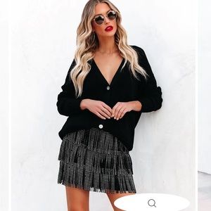 Vici Zoie studded fringe skirt